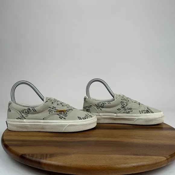 Big Kids Vans Era It's All We Got Taupe Brown Canvas Sneakers Shoes Size 3.5 Y