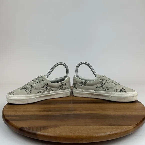 Big Kids Vans Era It's All We Got Taupe Brown Canvas Sneakers Shoes Size 3.5 Y
