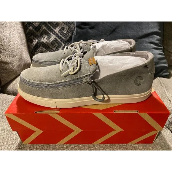 Billy Boat Shoes Men's Grey Suede Size 11 Easy On/Off Brand New in Box