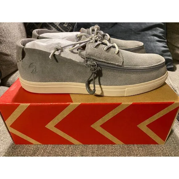Billy Boat Shoes Men's Grey Suede Size 11 Easy On/Off Brand New in Box