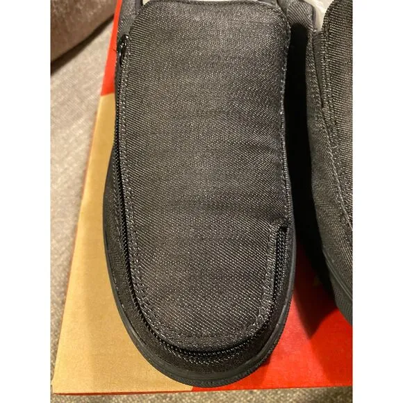Billy The O.G. Men's Black Denim Shoes Easy On/Off New In Box Size 11 Adaptive