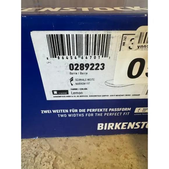 Birkenstock Barrie Slip-On Lemon/Yellow EU 37 / US W6 NIB Narrow Fit