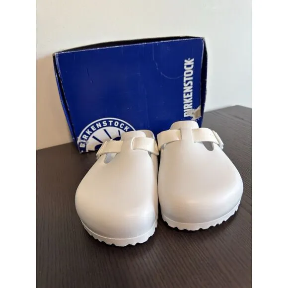 Birkenstock Boston EVA Clogs White New 43 Size 10 Shoes Slip On Men’s