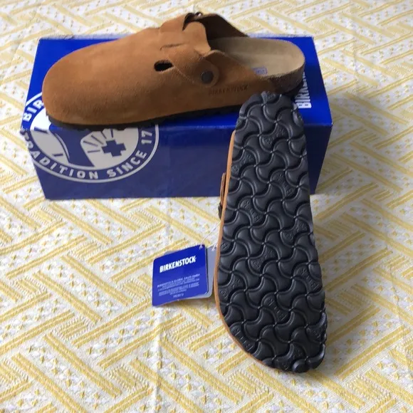 Birkenstock Boston Mink Mules Comfortable Cork Footbed Narrow