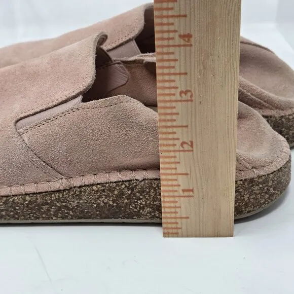 Birkenstock Callan Womens 39 US 8 - 8.5 Light Pink Leather Suede Clog Shoes