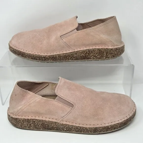 Birkenstock Callan Womens 39 US 8 - 8.5 Light Pink Leather Suede Clog Shoes