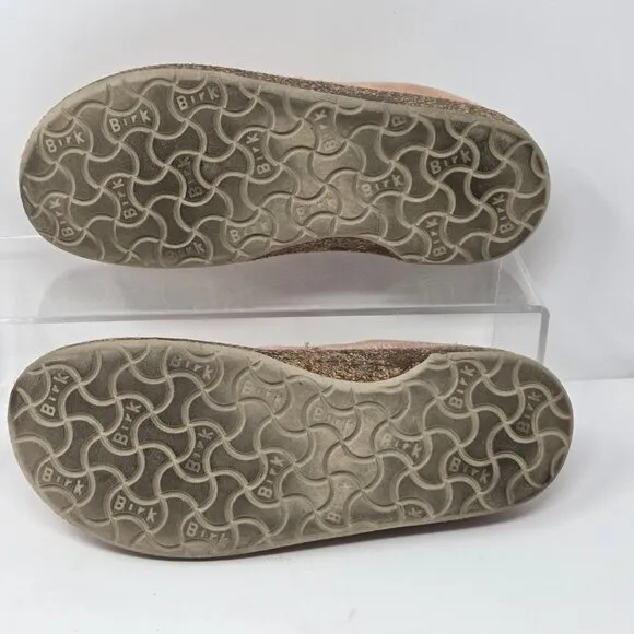 Birkenstock Callan Womens 39 US 8 - 8.5 Light Pink Leather Suede Clog Shoes