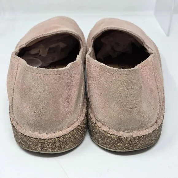 Birkenstock Callan Womens 39 US 8 - 8.5 Light Pink Leather Suede Clog Shoes