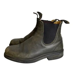 Blundstone Chelsea Leather Boots Black Slip-On Pull Tabs Elastic Sides 6.5