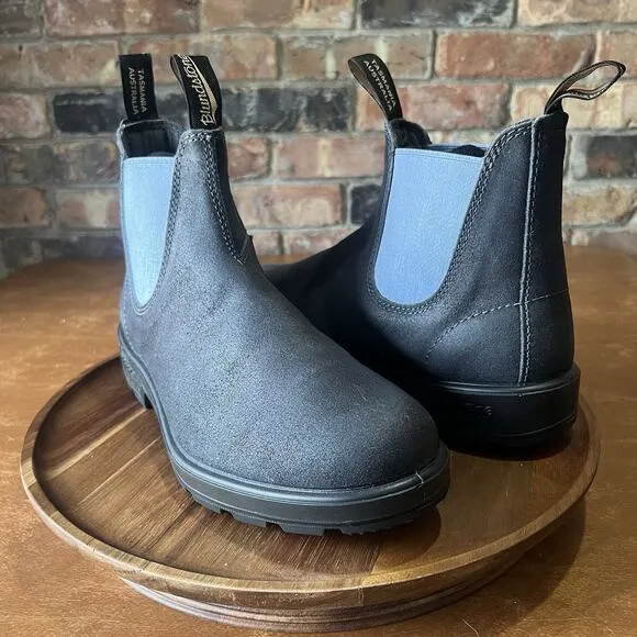 Blundstone Original 2209 Gray Denim Leather Suede Sneaker Ankle Boots Size 10 M