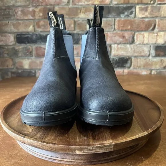Blundstone Original 2209 Gray Denim Leather Suede Sneaker Ankle Boots Size 10 M