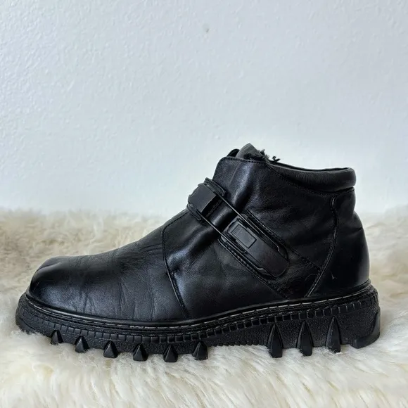 Bocorocco Pillow Concept Shearling Lining Men's Leather Buckle Ankle Boots