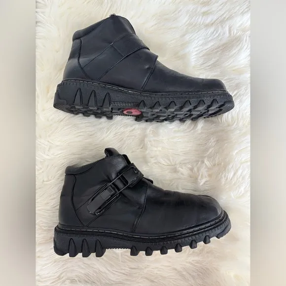 Bocorocco Pillow Concept Shearling Lining Men's Leather Buckle Ankle Boots