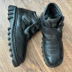 Bocorocco Pillow Concept Shearling Lining Men's Leather Buckle Ankle Boots