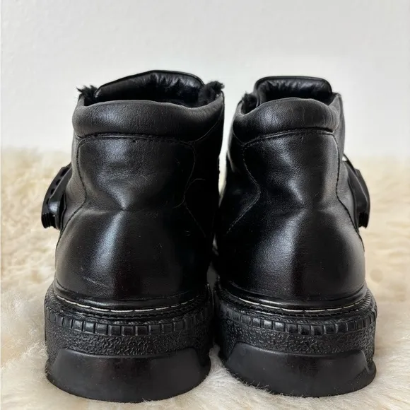 Bocorocco Pillow Concept Shearling Lining Men's Leather Buckle Ankle Boots