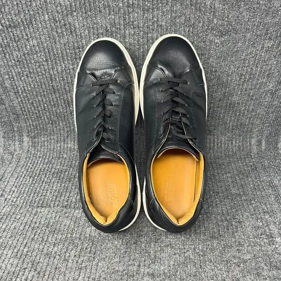Boggi Milano Leather Trainers Black Shoes Low Men’s Size 11 US
