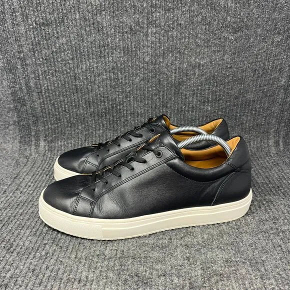 Boggi Milano Leather Trainers Black Shoes Low Men’s Size 11 US
