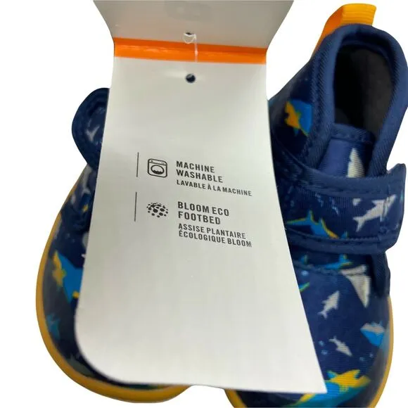 Bogs Shoes Outdoor Play Kids Kicker Mid Shark Blue Round Toe Hook Loop Size 5