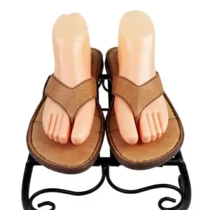 Born Light Tan Leather Thong Toe Post Style Cushion Sandal Womens Size 10M NWOB