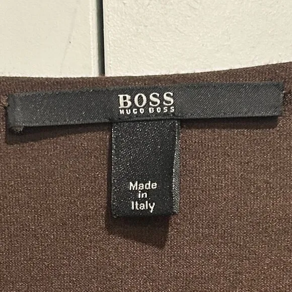 BOSS by Hugo Boss Long Sleeve Brown Dress Women’s Size XS