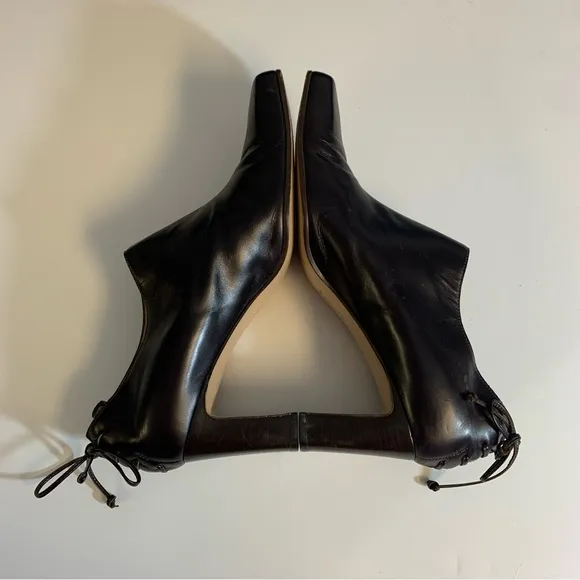 Bottega Veneta Brown Leather Heel Lace Ankle Shoes Boots Size 10