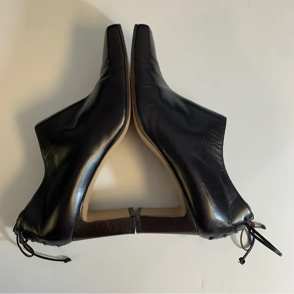 Bottega Veneta Brown Leather Heel Lace Ankle Shoes Boots Size 10