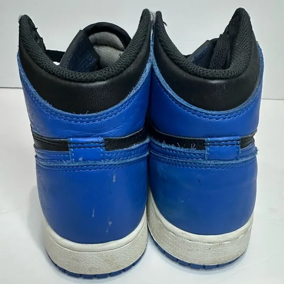 Boys Nike Air Jordan 1 Black and Blue Sneakers