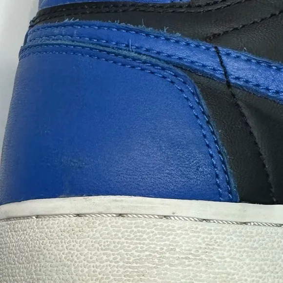 Boys Nike Air Jordan 1 Black and Blue Sneakers
