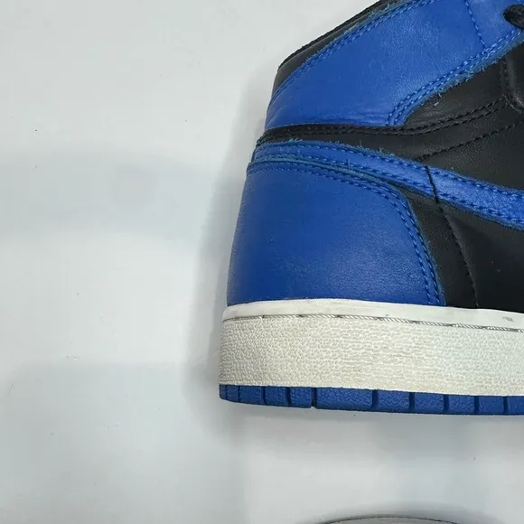 Boys Nike Air Jordan 1 Black and Blue Sneakers