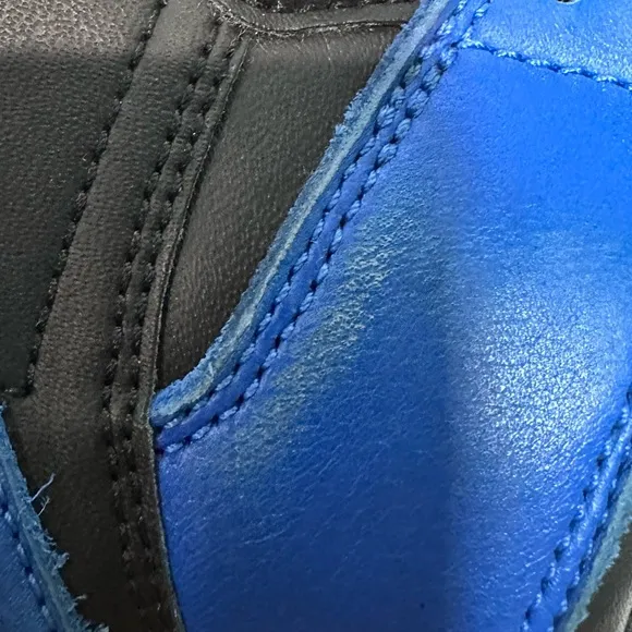 Boys Nike Air Jordan 1 Black and Blue Sneakers