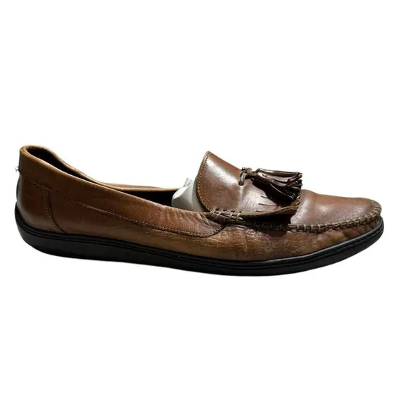 Bragano Cole Haan Brown Kiltie Tassel Loafers Leather Italy MENS Sz 13