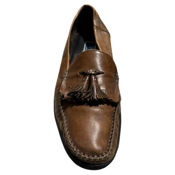 Bragano Cole Haan Brown Kiltie Tassel Loafers Leather Italy MENS Sz 13
