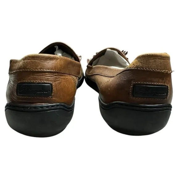 Bragano Cole Haan Brown Kiltie Tassel Loafers Leather Italy MENS Sz 13
