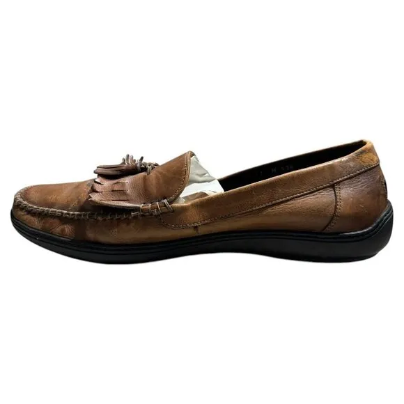Bragano Cole Haan Brown Kiltie Tassel Loafers Leather Italy MENS Sz 13