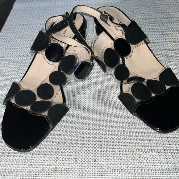 Brenda Zaro Erika Suede Tan Circle Slide Heeled Sandals Size 41 , us 9