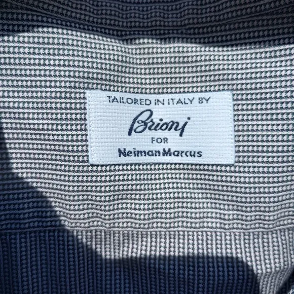 Brioni Neiman Marcus L/S Shirt Mens Large  Italy 17.5 / 44 Cotton Italy