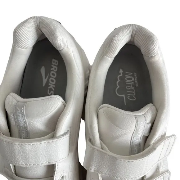 Brooks Addiction Walker 2 White Leather Shoes, 1203091D142, Size 11.5