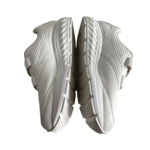 Brooks Addiction Walker 2 White Leather Shoes, 1203091D142, Size 11.5