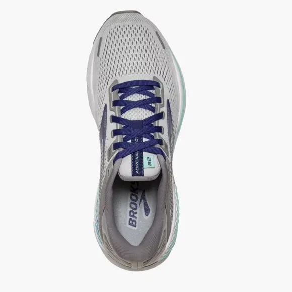BROOKS Adrenaline GTS 22 Women Alloy/Blue/GreenRunning Shoes SIZE 8 NEW