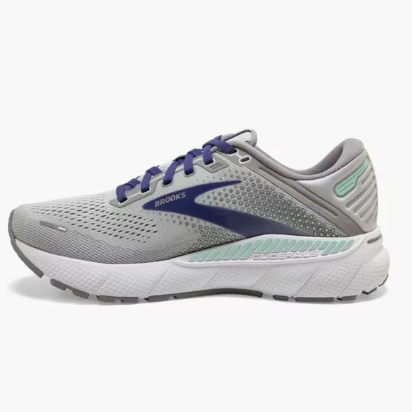 BROOKS Adrenaline GTS 22 Women Alloy/Blue/GreenRunning Shoes SIZE 8 NEW