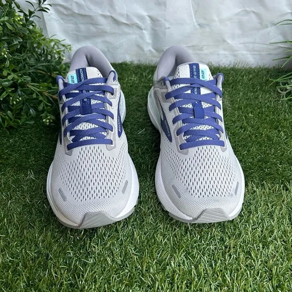 BROOKS Adrenaline GTS 22 Women Alloy/Blue/GreenRunning Shoes SIZE 8 NEW