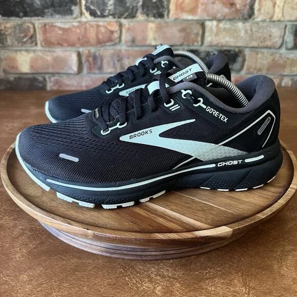 BROOKS Ghost 14 GTX Running Sneakers Shoes Women's 8.5 Black Spearmint Gore-Tex