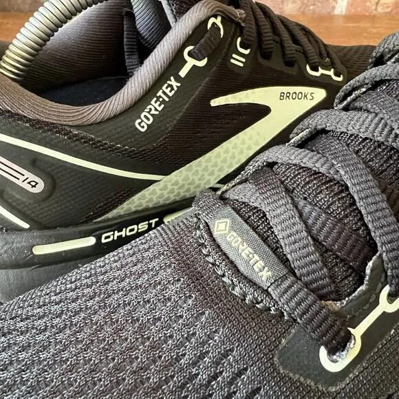 BROOKS Ghost 14 GTX Running Sneakers Shoes Women's 8.5 Black Spearmint Gore-Tex