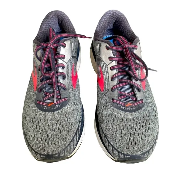 Brooks Women's Adrenaline GTS 18Gray Pink Running Sneakers Shoes Lace Up , 9.5