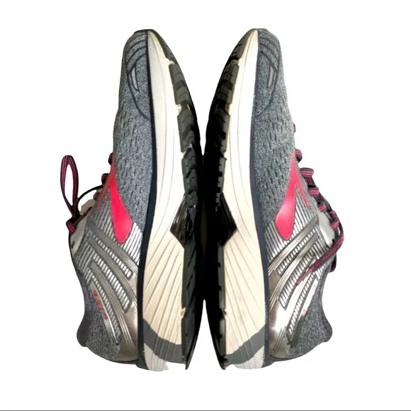Brooks Women's Adrenaline GTS 18Gray Pink Running Sneakers Shoes Lace Up , 9.5