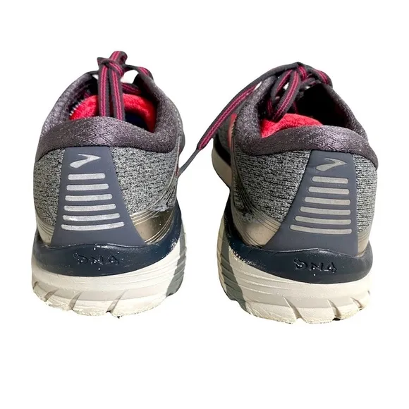 Brooks Women's Adrenaline GTS 18Gray Pink Running Sneakers Shoes Lace Up , 9.5
