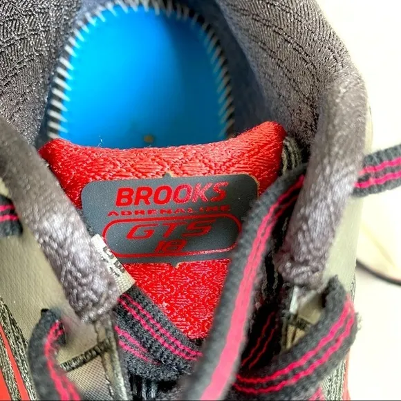 Brooks Women's Adrenaline GTS 18Gray Pink Running Sneakers Shoes Lace Up , 9.5