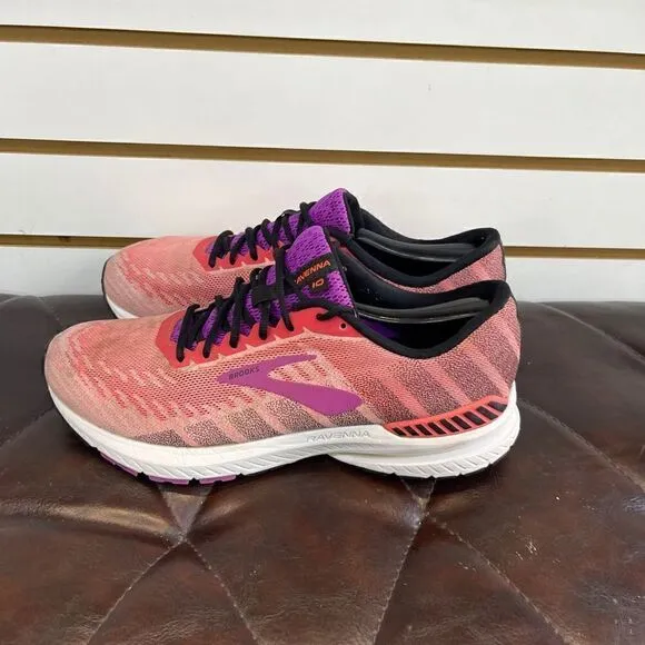 Brooks Womens Ravenna 10 1202861B615 Pink Running Shoes Sneakers Size 9.5 B