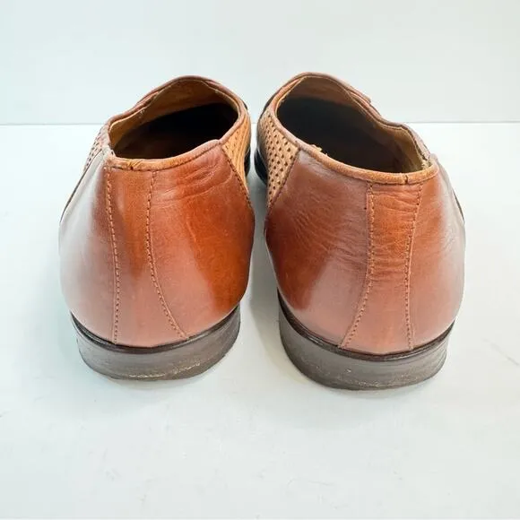 Bruno Pacchioni Leather Oxford Loafers Shoes Pointed Tor Brown Tan Size 8 Women