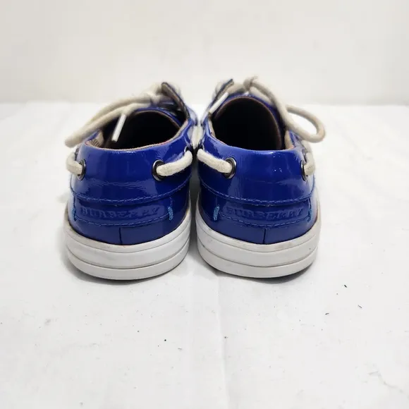 BURBERRY REESE PATENT LEATHER BOAT KIDS SHOES EU 33/US 1.5